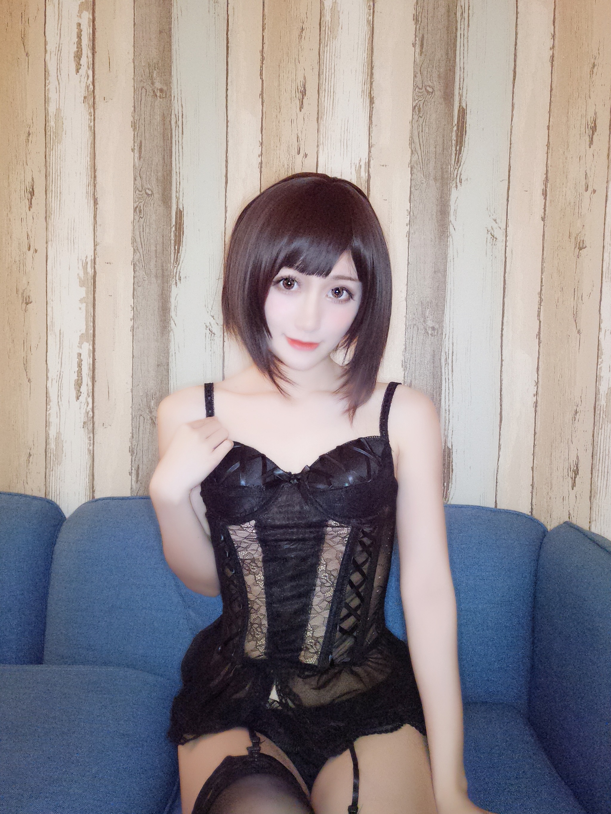 图片[1]-木之本果 – NO.001 黑色内衣[22P]-XikXak